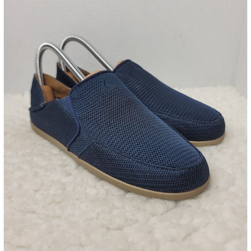 Olukai Waialua Mesh Shoes Womens 7 Blue Convertible Slip On Beach Sneaker